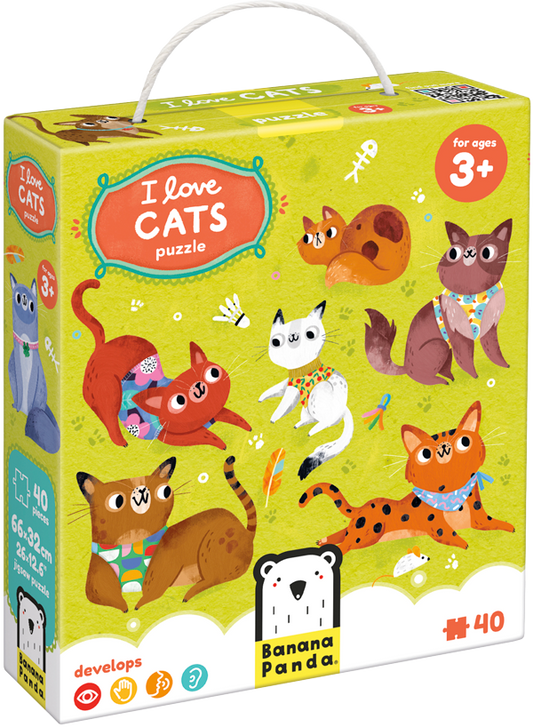 Puzzle I love Cats (40 piezas) 3+