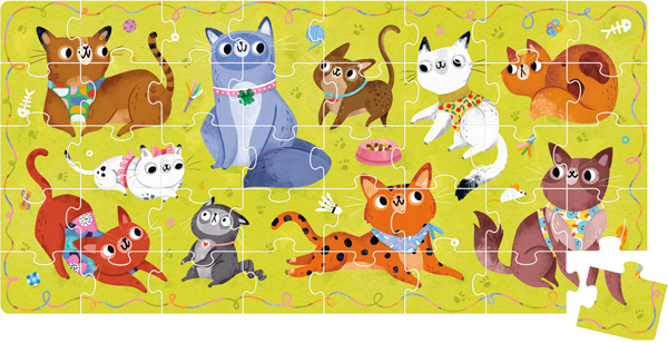 Puzzle I love Cats (40 piezas) 3+
