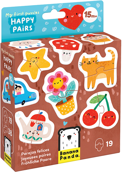 My First Puzzle Happy Pairs (38 piezas, 19 puzzles) 15M+