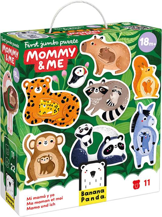 Mi primer puzzle jumbo. Mi Mamá y yo. Animales (22 piezas, 11 puzzles) 18M+