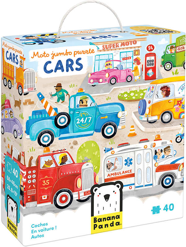 Puzzle Moto Jumbo Cars (40 piezas) 3+