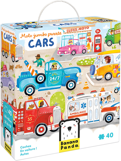 Puzzle Moto Jumbo Cars (40 piezas) 3+