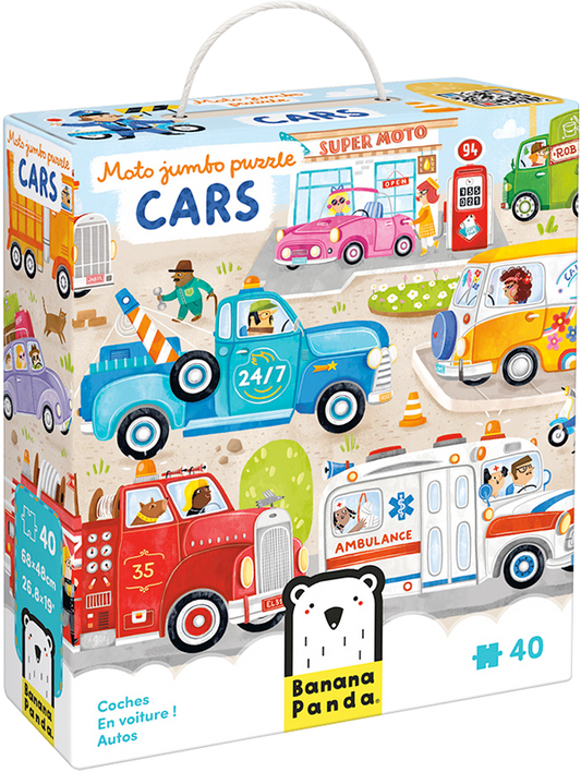 Puzzle Moto Jumbo Cars (40 piezas) 3+