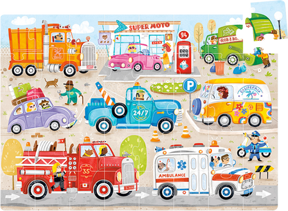 Puzzle Moto Jumbo Cars (40 piezas) 3+