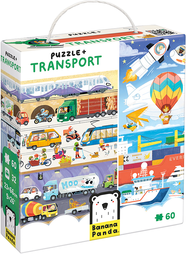 Puzzle + Transport (60 piezas) 4+