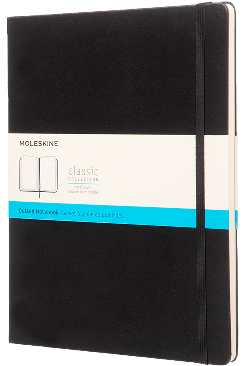 Cuaderno Clásico - Tapa dura - XL - Negro - De puntos