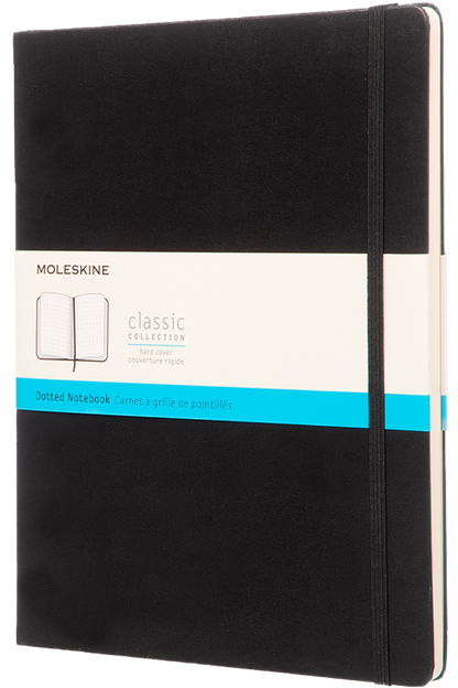 Cuaderno Clásico - Tapa dura - XL - Negro - De puntos