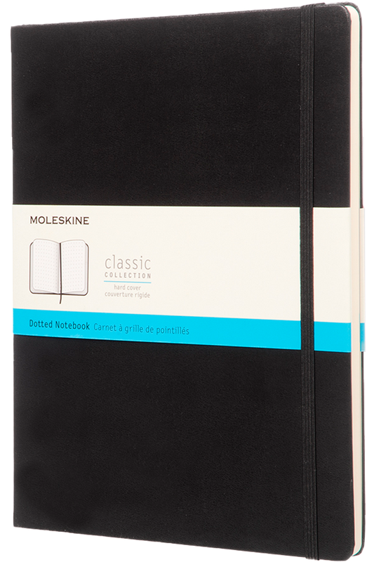 Cuaderno Clásico - Tapa dura - XL - Negro - De puntos