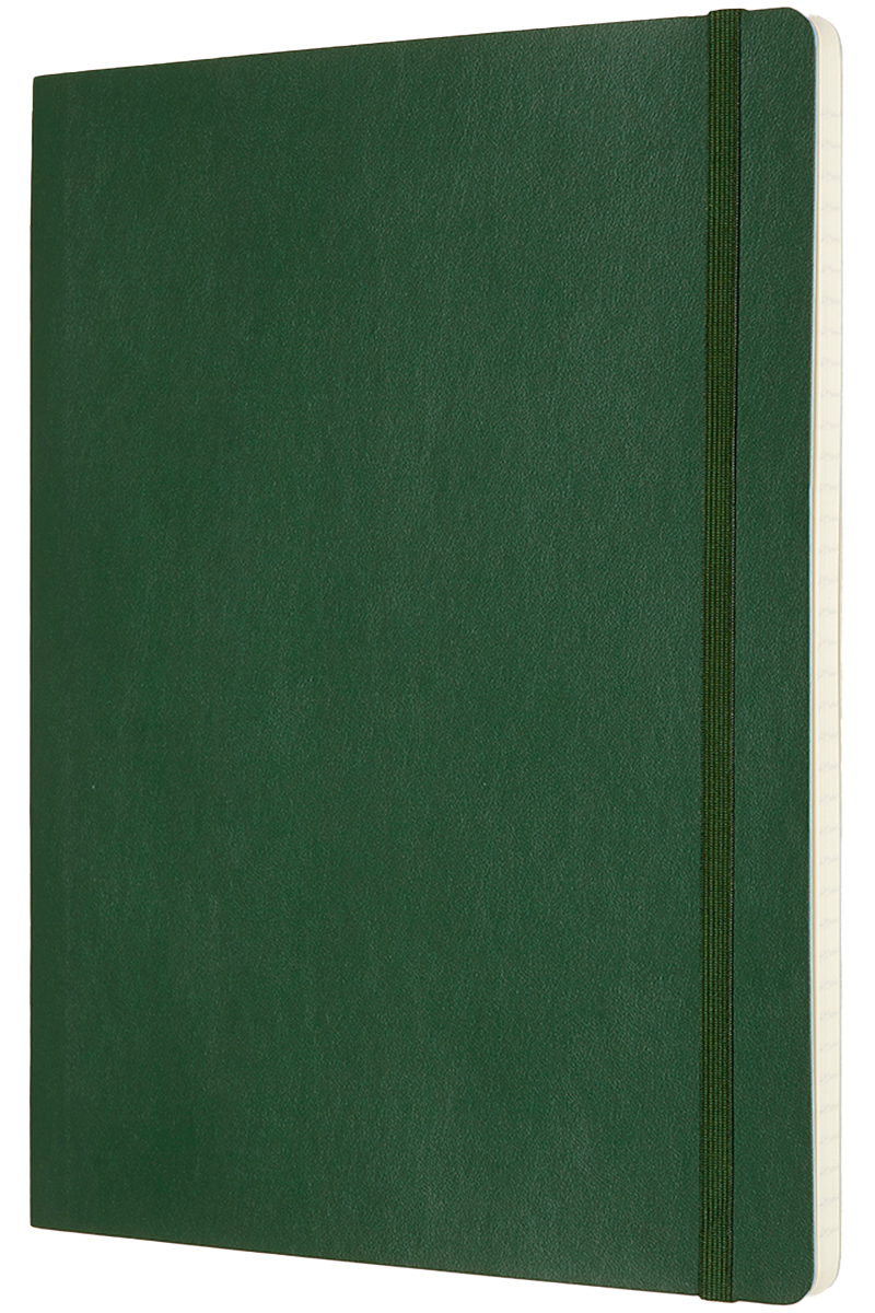 Cuaderno Clásico - Tapa Blanda - XL - Verde mirto - De rayas