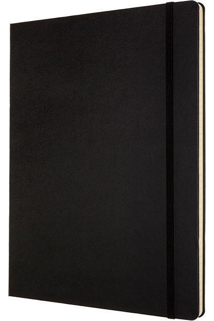 Cuaderno Clásico - Tapa dura - XXL - Negro - De rayas