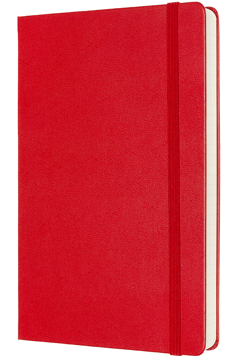 Cuaderno Clásico expanded - Tapa dura - Large - Rojo escarlata - De rayas