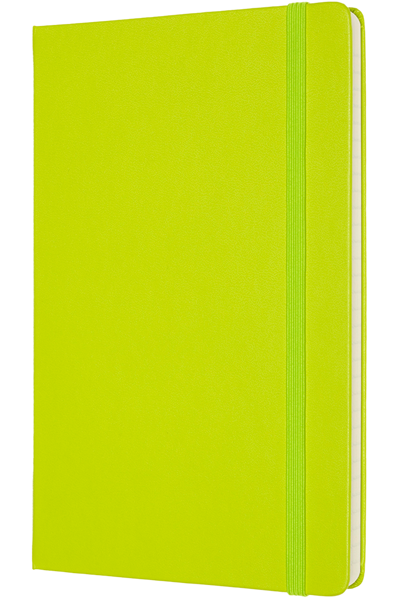 Cuaderno Clásico - Tapa dura - Large - Verde limón - De rayas