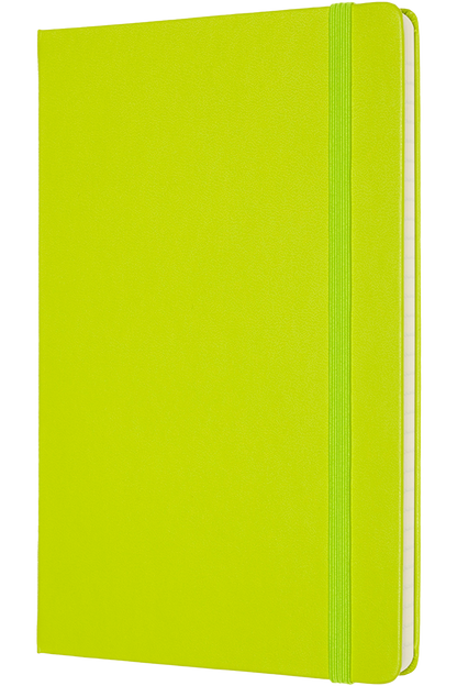 Cuaderno Clásico - Tapa dura - Large - Verde limón - De rayas