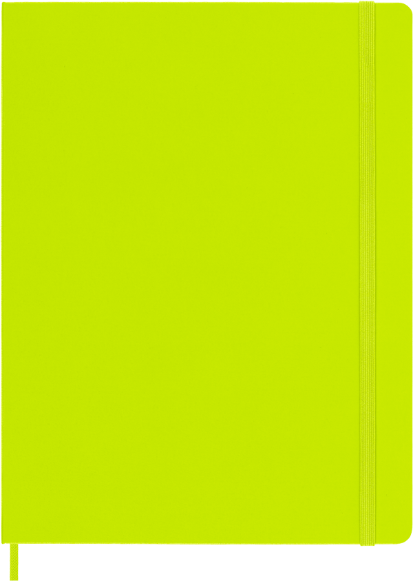 Cuaderno Clásico - Tapa Dura - XL - Verde limón - De rayas
