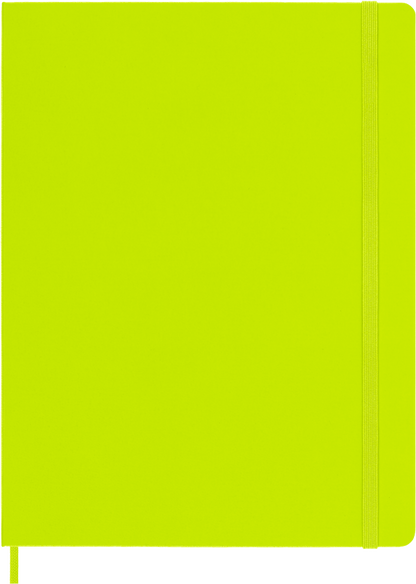 Cuaderno Clásico - Tapa Dura - XL - Verde limón - De rayas