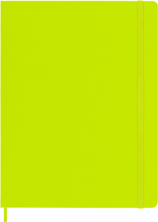 Cuaderno Clásico - Tapa Dura - XL - Verde limón - De rayas