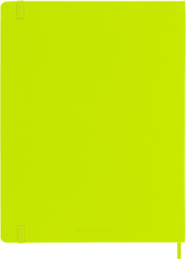 Cuaderno Clásico - Tapa Dura - XL - Verde limón - De rayas