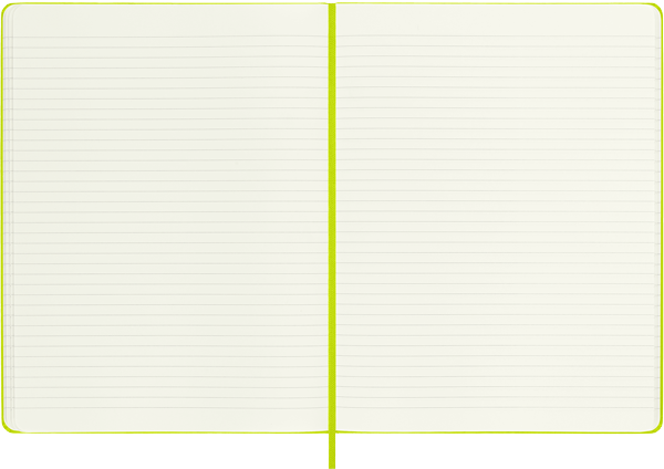 Cuaderno Clásico - Tapa Dura - XL - Verde limón - De rayas