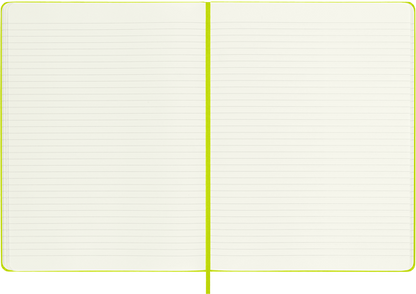 Cuaderno Clásico - Tapa Dura - XL - Verde limón - De rayas