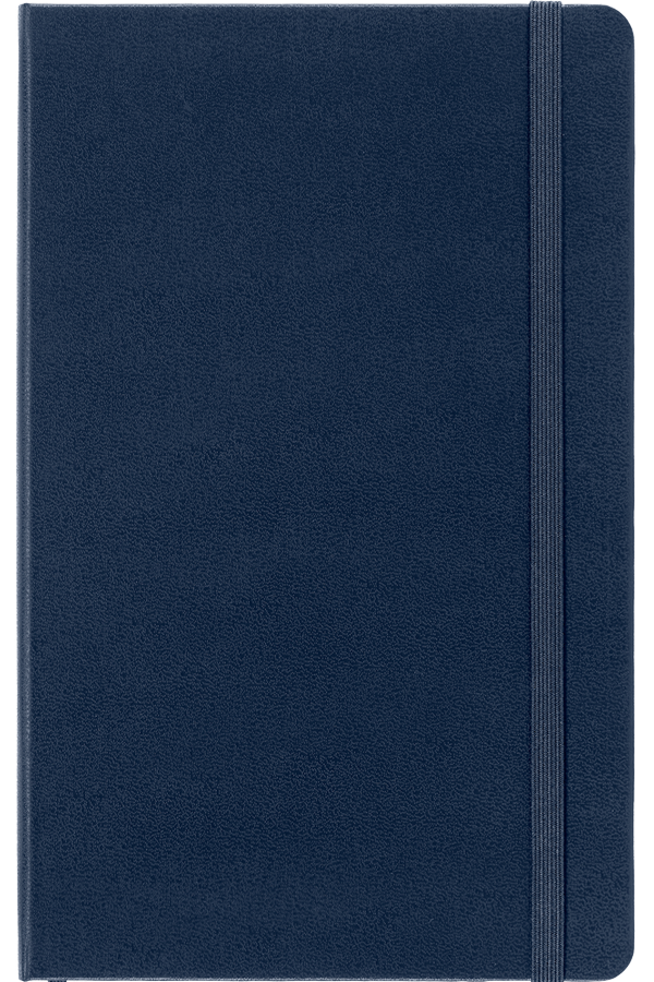 Cuaderno Clásico doble diseño - Tapa Dura - Large - Azul Zafiro - Lisa-De rayas