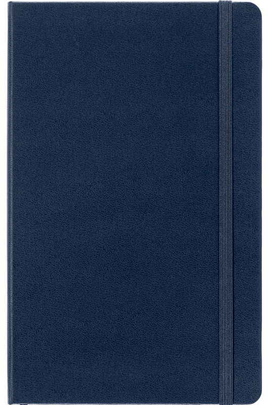 Cuaderno Clásico doble diseño - Tapa Dura - Large - Azul Zafiro - Lisa-De rayas