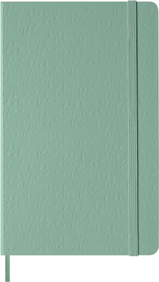 Cuaderno Clásico - Tapa dura con relieve - Large - Verde Salvia - Lisa