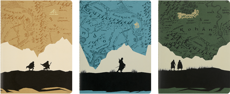 Libretas Cahier - El Señor de los Anillos - XL - De rayas - Set de 3