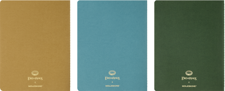 Libretas Cahier - El Señor de los Anillos - XL - De rayas - Set de 3
