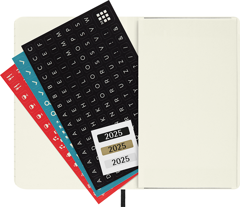 Agenda 2025 - Diaria - Tapa blanda - Pocket - Negro