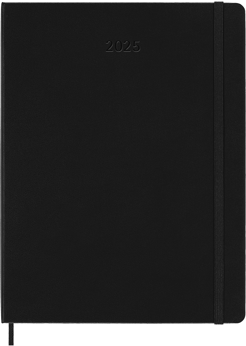 Agenda 2025 - PRO Semanal vertical - Tapa dura - XL - Negro