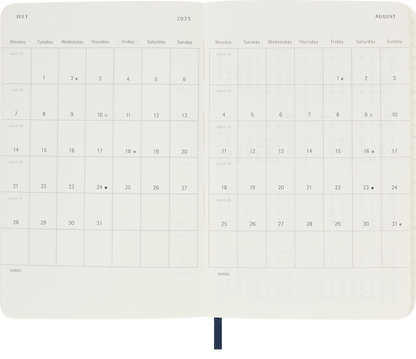 Agenda 2025 - Semanal - Tapa blanda - Pocket - Azul zafiro