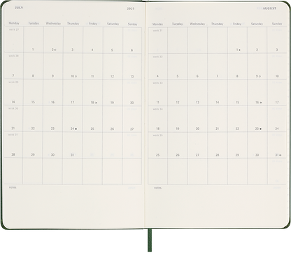 Agenda 2025 - Semanal - Tapa dura - Large - Verde mirto