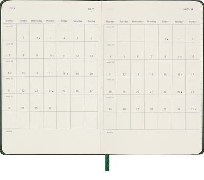 Agenda 2025 - Semanal - Tapa dura - Pocket - Verde mirto