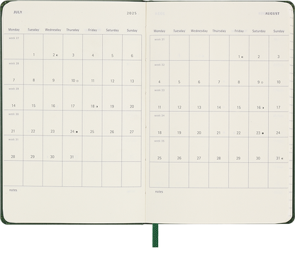 Agenda 2025 - Diaria - Tapa dura - Pocket - Verde mirto
