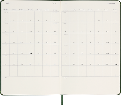 Agenda 2025 - Diaria - Tapa dura - Large - Verde mirto