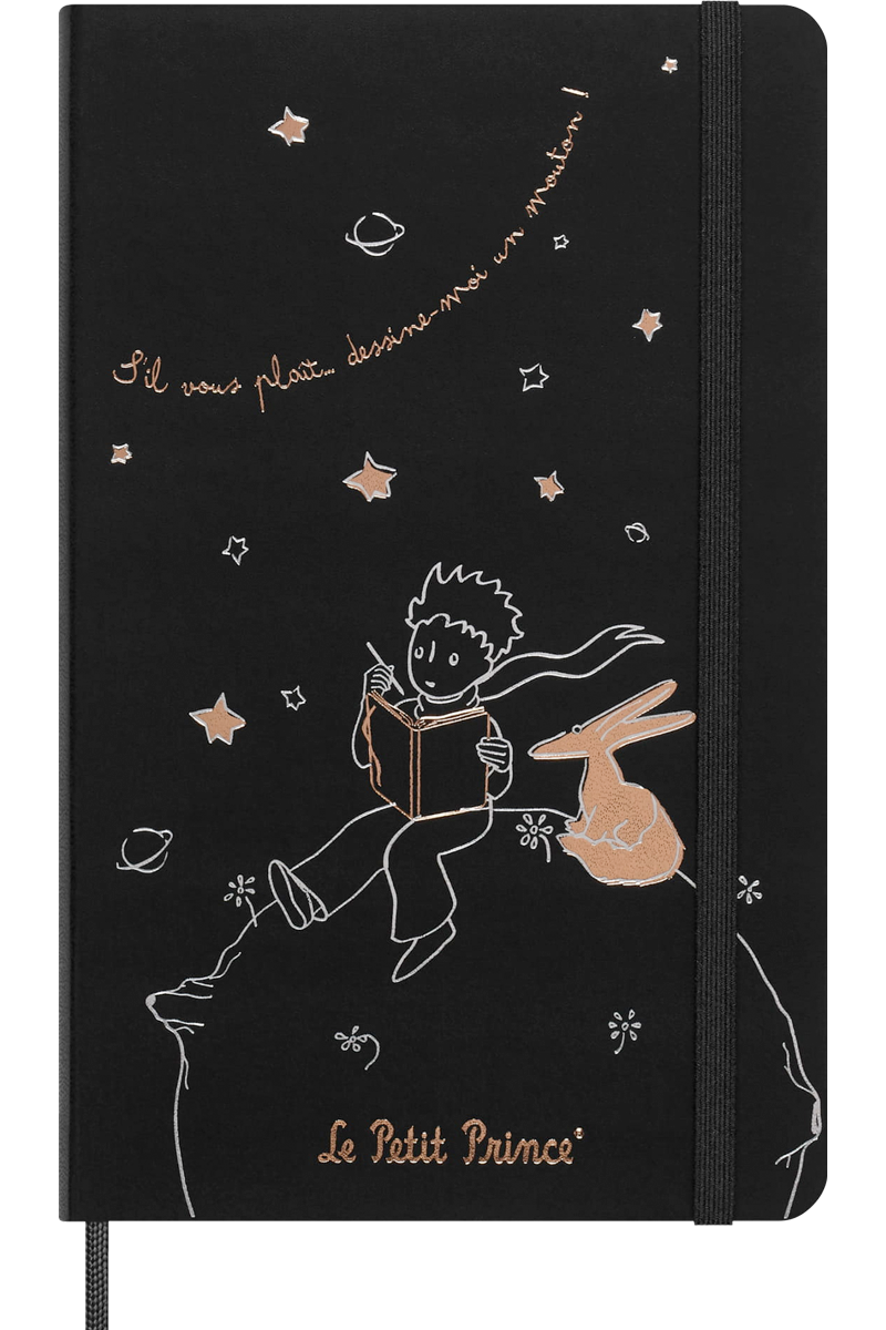 Cuaderno Moleskine Edición Limitada El Principito - Tapa Dura, Rayado, 13x21 Cm, 192 Páginas, Color Azul