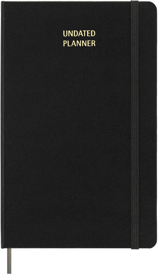 Agenda sin fecha - Semanal - T. Dura - Large - Negro