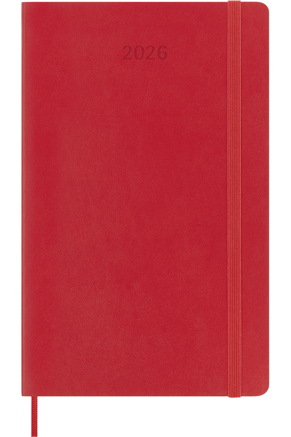 Agenda 2026 - Diaria - Tapa blanda - Large - Rojo escarlata