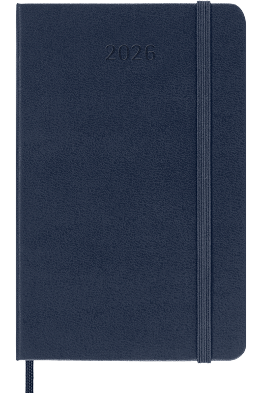 Agenda 2026 - Diaria - Tapa dura - Pocket - Azul zafiro