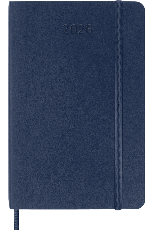 Agenda 2026 - Diaria - Tapa blanda - Pocket - Azul zafiro