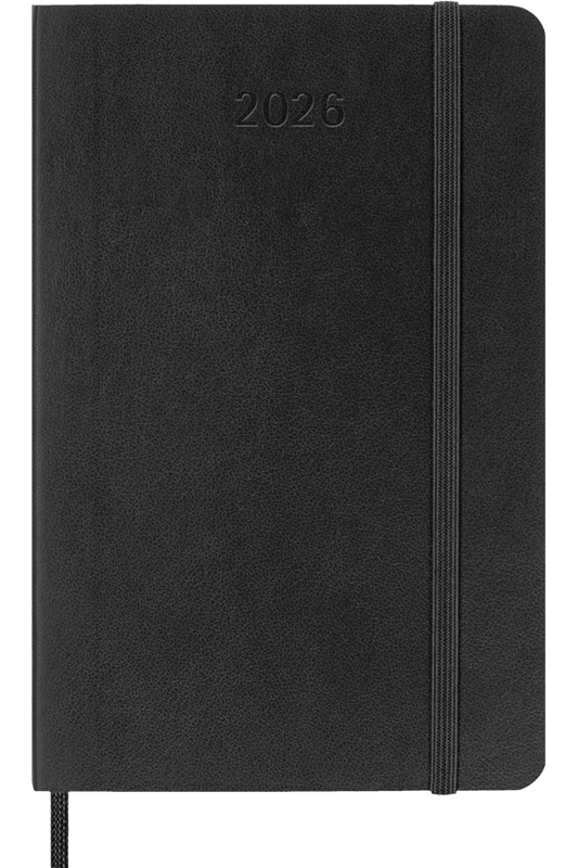 Agenda 2026 - Diaria - Tapa blanda - Pocket - Negro