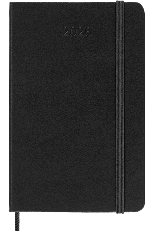 Agenda 2026 - Semanal - Tapa dura - Pocket - Negro