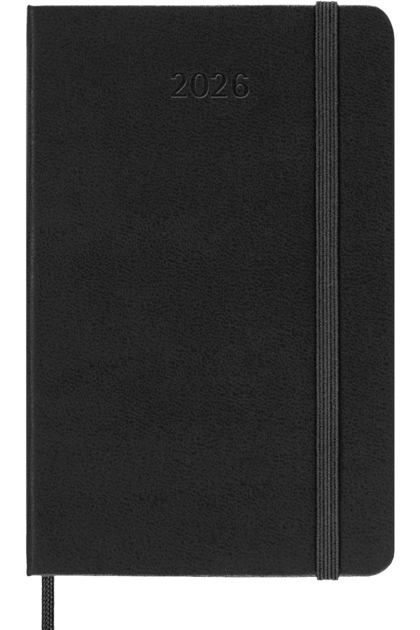 Agenda 2026 - Semanal vertical - Tapa dura - Pocket - Negro