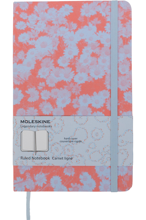 Cuaderno Fluorescente naranja con Lila - Tapa dura - Large - De rayas