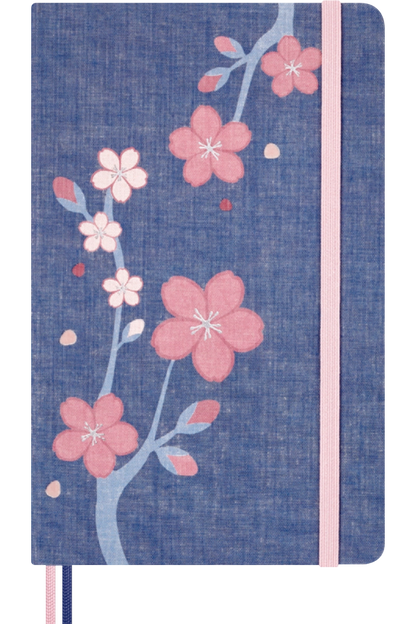 Cuaderno Sakura - Tapa dura - Large - Azul - De rayas