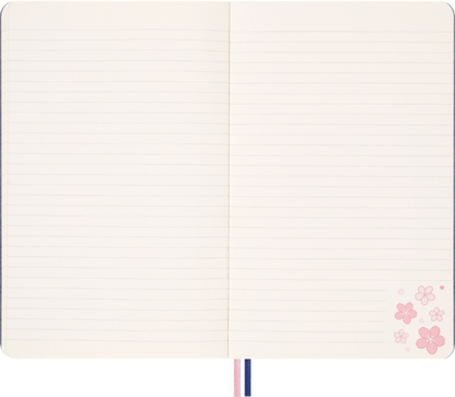 Cuaderno Sakura - Tapa dura - Large - Azul - De rayas