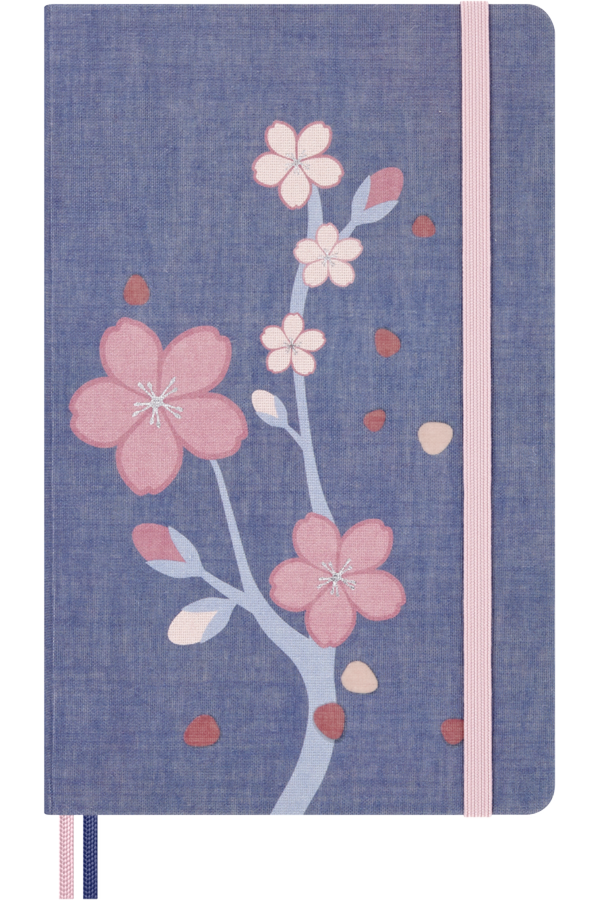 Cuaderno Sakura - Tapa dura - Large - Azul - Lisa