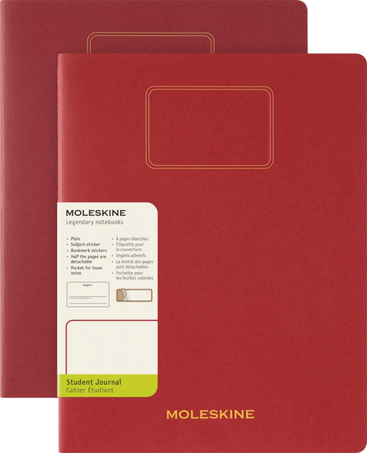 Cuaderno estudiante. Set de 2 - Tapa Blanda - XXL - Rojo arándano - Lisa