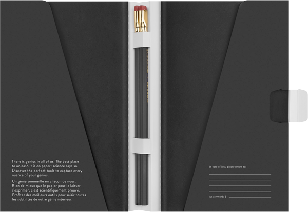 Set escritura. 2 lápices duros Blackwing + 2 cahier - Large - Negro - De rayas