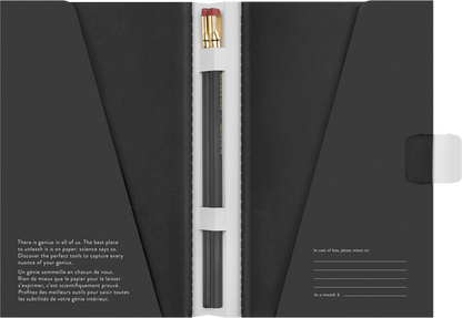 Set escritura. 2 lápices duros Blackwing + 2 cahier - Large - Negro - De rayas